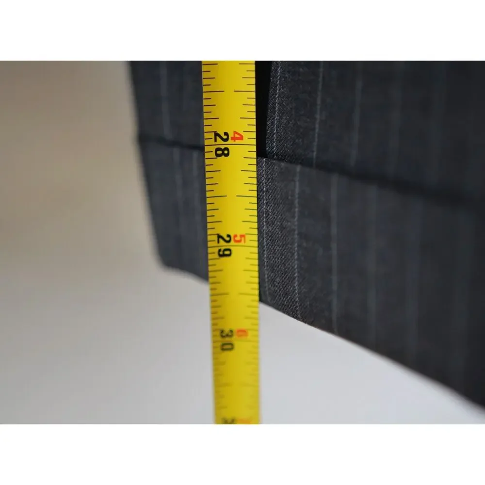 Brooks Brothers 1818 Madison Suit Pinstripe Gray 46R 41W Wool Trabaldo Togna